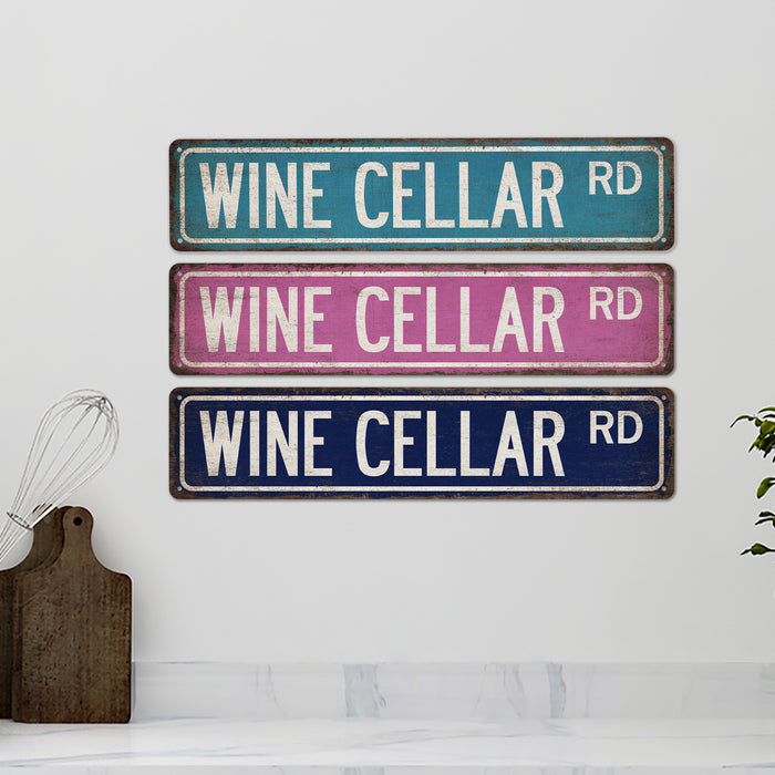 Wine Cellar Street Sign Wine Tasting Home Bar Sign Wine Bottle Decor Sommelier 104180021020