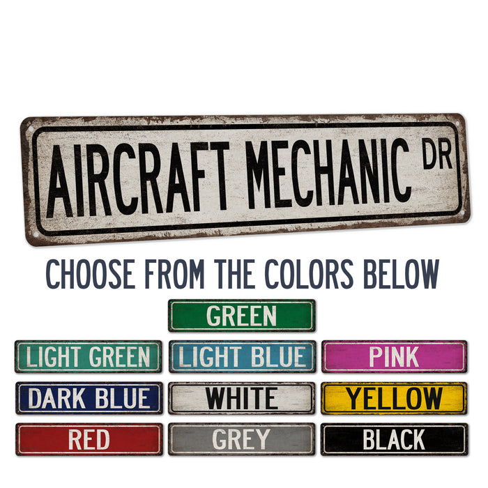 Aircraft Mechanic Street Sign