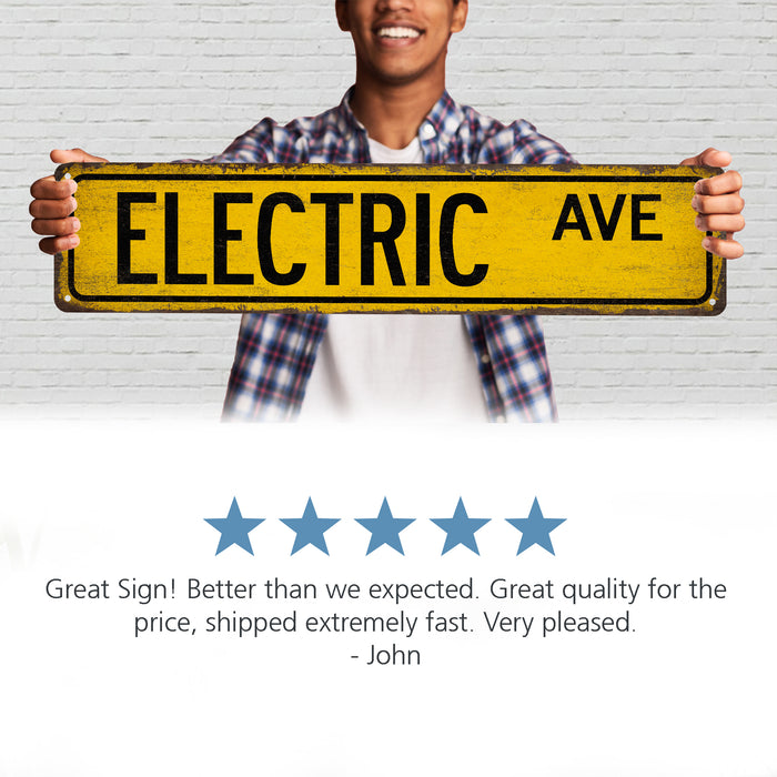 Electric Street Sign Industrial Electrician Union Electrical Engineer Man Cave Decor