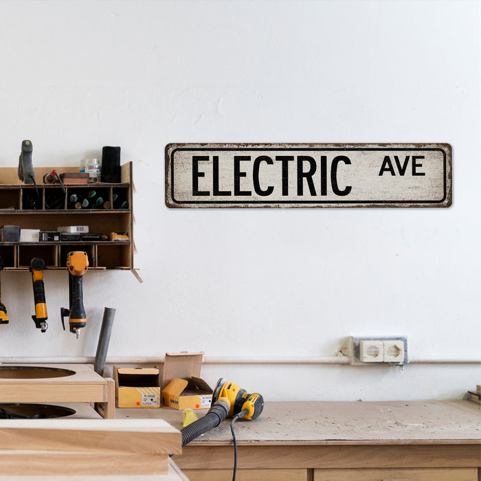 Electric Street Sign Industrial Electrician Union Electrical Engineer Man Cave Decor