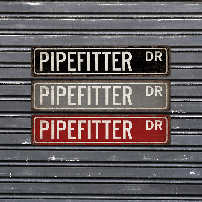 Pipefitter Street Sign Pipefitters Union Welder Steamfitter Fitter Garage Decor 104180021030
