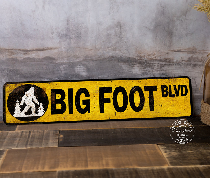 Bigfoot Boulevard Sign BLVD Street Sign Sasquatch Funny Yard Sign Camping Yeti 104182001059