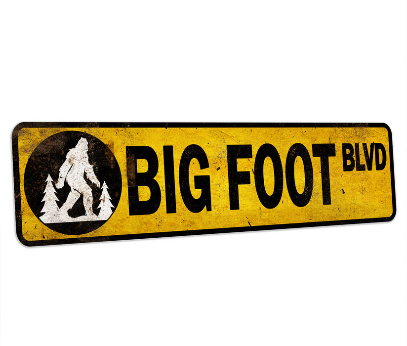 Bigfoot Boulevard Sign BLVD Street Sign Sasquatch Funny Yard Sign Camping Yeti