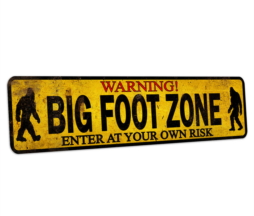 Warning Bigfoot Zone Sign Sasquatch Decor Funny Yard Sign Camping Yeti 104182001061