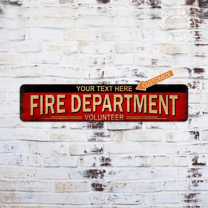 Personalized Fire Department Sign Fire Station Decor Firemen 104182002065