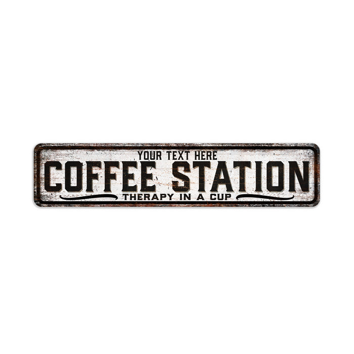Personalized Coffee Station Sign Kitchen Office Coffee Shop 104182002075