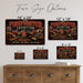 The Firefighter Tradition One Team One Mission One Family metal sign with vintage thin red line / firefighter style — The