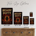 Ready When Duty Calls Firefighter metal sign with vintage thin red line / firefighter style — Ready When Duty Calls
