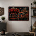 A Legacy of Service Answering the Call Firefighter metal sign with vintage thin red line / firefighter style — A Legacy of