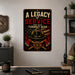 A Legacy of Service Some Wear Turnout Gear metal sign with vintage thin red line / firefighter style — A Legacy of Service