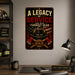A Legacy of Service Some Wear Turnout Gear metal sign with vintage thin red line / firefighter style — A Legacy of Service