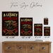 A Legacy of Service Some Wear Turnout Gear metal sign with vintage thin red line / firefighter style — A Legacy of Service