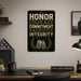 Honor Courage Commitment Sacrifice Integrity Dog Tags metal sign with vintage patriotic / military style — Honor Courage