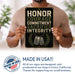 Honor Courage Commitment Sacrifice Integrity Dog Tags metal sign with vintage patriotic / military style — Honor Courage