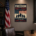 Freedom Isn't Free Thank You to Those Who Serve metal sign with vintage patriotic / military style — Freedom Isn't Free