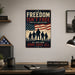 Freedom Isn't Free Thank You to Those Who Serve metal sign with vintage patriotic / military style — Freedom Isn't Free