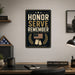 Honor Serve Remember Military metal sign with vintage patriotic / military style — Honor Serve Remember Military