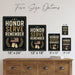 Honor Serve Remember Military metal sign with vintage patriotic / military style — Honor Serve Remember Military