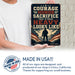 Courage Honor Sacrifice That Is What Heavy Looks Like metal sign with vintage patriotic / military style — Courage Honor