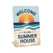 Welcome to Our Summer House metal sign with vintage welcome scene — Welcome to Our Summer House