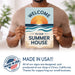 Welcome to Our Summer House metal sign with vintage welcome scene — Welcome to Our Summer House