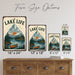Lake Life Vintage Mountain Poster metal sign with vintage welcome scene — Lake Life Vintage Mountain Poster