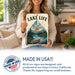 Lake Life Vintage Mountain Poster metal sign with vintage welcome scene — Lake Life Vintage Mountain Poster