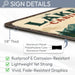 Lake Cabin Life Is Better at the Lake metal sign with vintage welcome scene — Lake Cabin Life Is Better at the Lake
