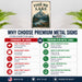 Find Me at the Lake Vintage Poster metal sign with vintage welcome scene — Find Me at the Lake Vintage Poster