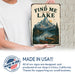 Find Me at the Lake Vintage Poster metal sign with vintage welcome scene — Find Me at the Lake Vintage Poster