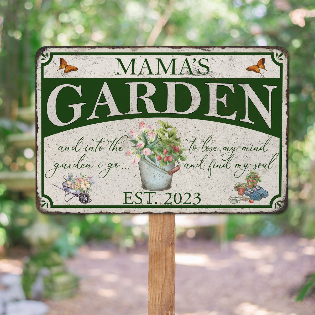 Custom Garden Sign | Backyard Garden Metal Decor — Chico Creek Signs