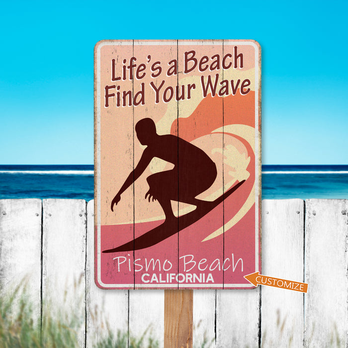 Beach Sign Life's A Beach Funny Beach House Decor Ocean Surf Gift 108120130016