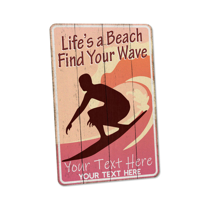 Beach Sign Life's A Beach Funny Beach House Decor Ocean Surf Gift