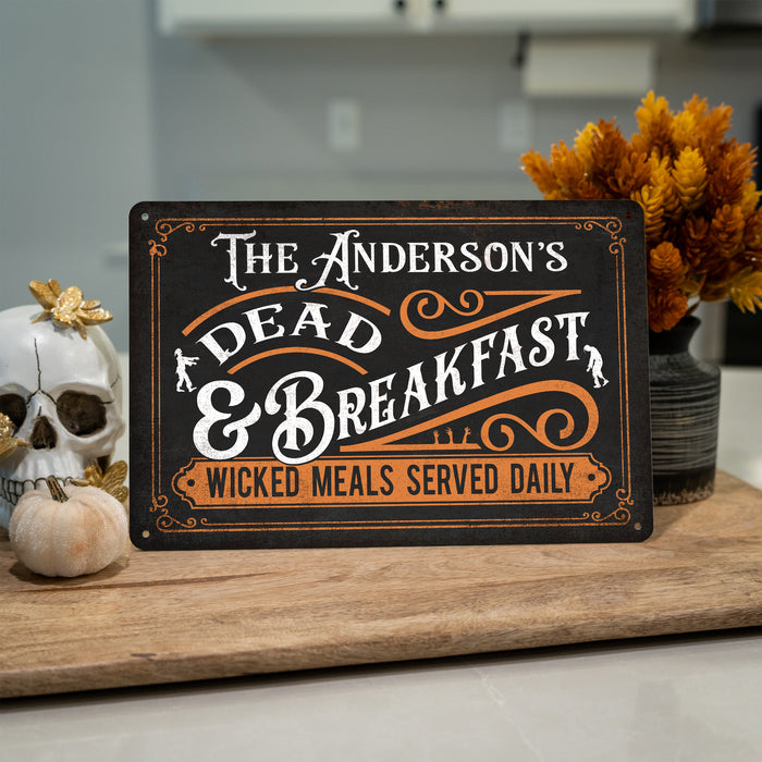 Personalized Dead & Breakfast SIgn - Halloween Decor