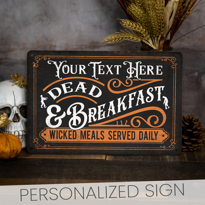 Personalized Dead & Breakfast SIgn - Halloween Decor