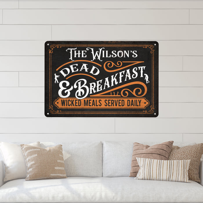 Personalized Dead & Breakfast SIgn - Halloween Decor