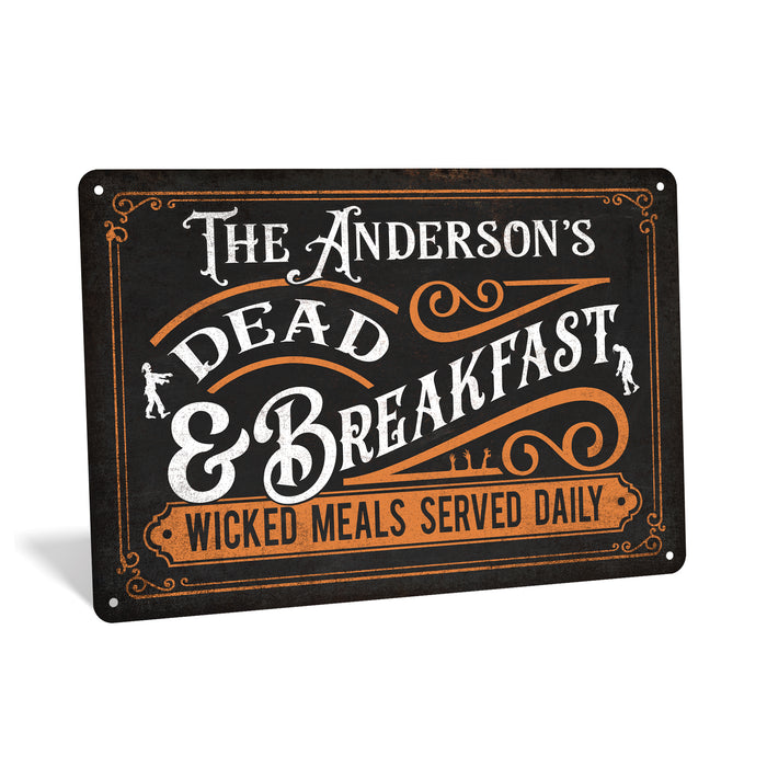 Personalized Dead & Breakfast SIgn - Halloween Decor