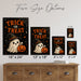 Trick or Treat Ghost Witch Hat metal sign with kawaii halloween style — Trick or Treat Ghost Witch Hat
