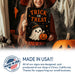 Trick or Treat Ghost Witch Hat metal sign with kawaii halloween style — Trick or Treat Ghost Witch Hat