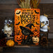 It's Just a Bunch of Hocus Pocus Black Cat metal sign with kawaii halloween style — It's Just a Bunch of Hocus Pocus Black
