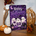 Happy Halloween Three Ghosts Boo metal sign with kawaii halloween style — Happy Halloween Three Ghosts Boo