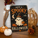Kawaii Halloween Ghost Cat Pumpkin Sticker metal sign with kawaii halloween style — Kawaii Halloween Ghost Cat Pumpkin