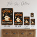Kawaii Halloween Ghost Cat Pumpkin Sticker metal sign with kawaii halloween style — Kawaii Halloween Ghost Cat Pumpkin