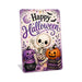 Happy Halloween Cute Skeleton Pumpkin metal sign with kawaii halloween style — Happy Halloween Cute Skeleton Pumpkin
