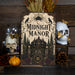 Midnight Manor Haunted Mansion metal sign with gothic halloween style — Midnight Manor Haunted Mansion