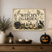 Moonlit Harvest Pumpkin Black Cat metal sign with gothic halloween style — Moonlit Harvest Pumpkin Black Cat