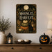 Black Cat Society Elegant metal sign with gothic halloween style — Black Cat Society Elegant