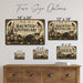 October Evenings Cottage Window metal sign with gothic halloween style — October Evenings Cottage Window