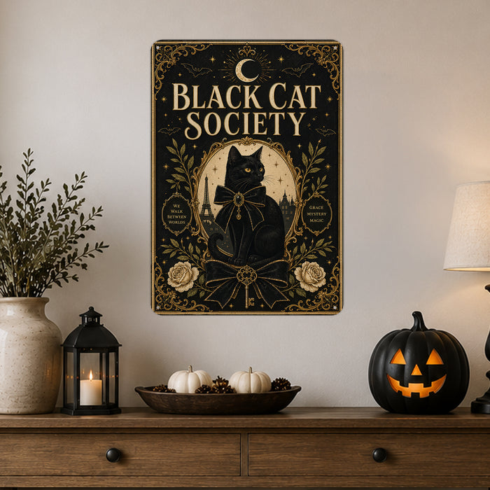 The Witch's Garden Herbs Potions metal sign with gothic halloween style — The Witch's Garden Herbs Potions