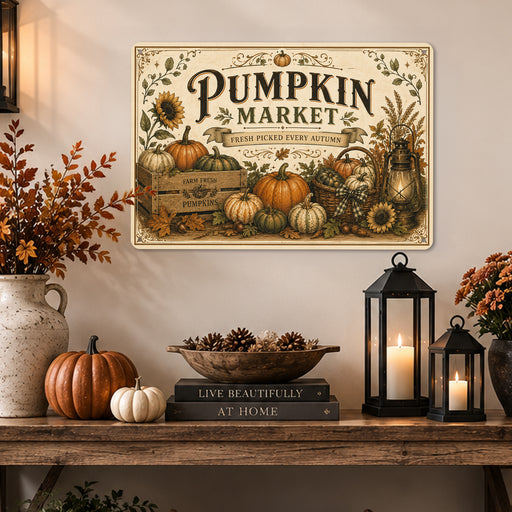 Haunted Apothecary Potions Skulls metal sign with gothic halloween style — Haunted Apothecary Potions Skulls